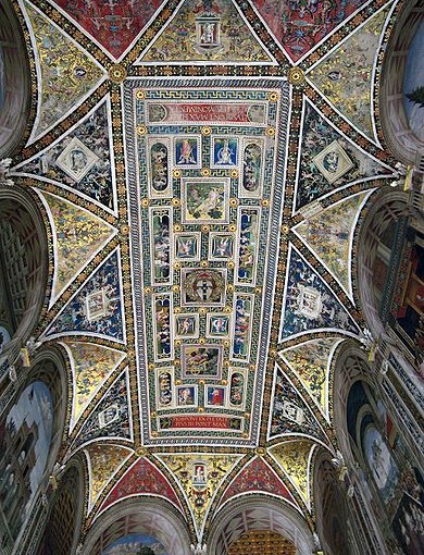 Pinturicchio: Libreria Piccolomini, 1502-1507/1508, serie di affreschi, Duomo di Siena.
